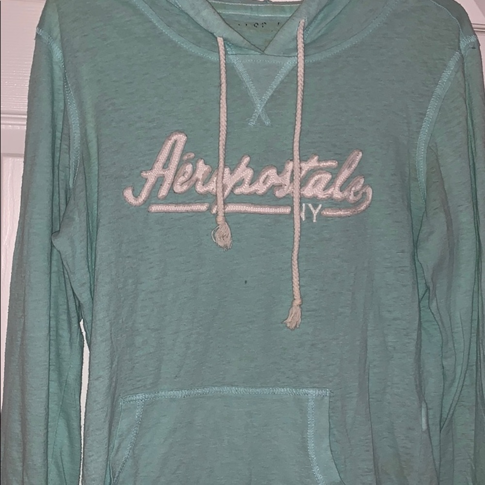 mint green aeropostale t shirt hoodie